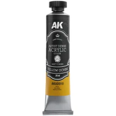 Краска AK Artistic Dense Acrylic: Yellow Ochre AKAD010