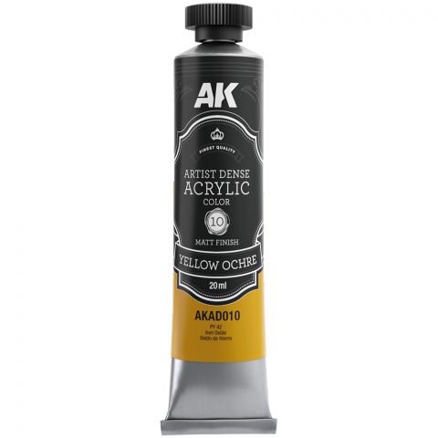 Краска AK Artistic Dense Acrylic: Yellow Ochre AKAD010