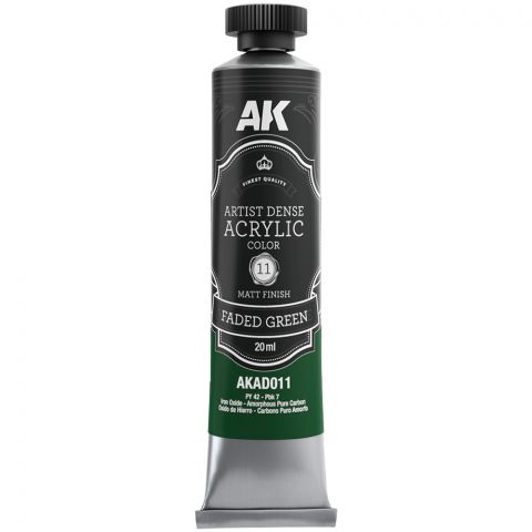 Краска AK Artistic Dense Acrylic: Faded Green AKAD011