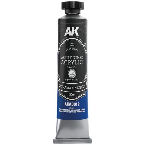 Краска AK Artistic Dense Acrylic: Ultramarine Blue AKAD012