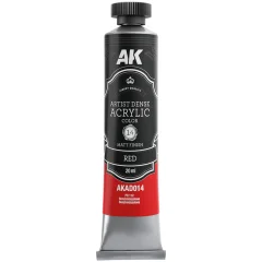 Краска AK Artistic Dense Acrylic: Red AKAD014