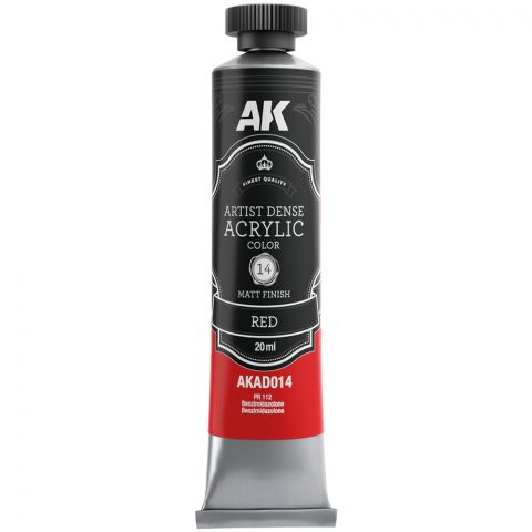 Краска AK Artistic Dense Acrylic: Red AKAD014