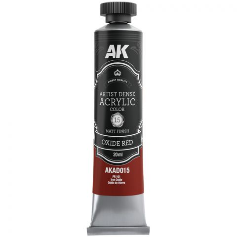 Краска AK Artistic Dense Acrylic: Oxide Red AKAD015
