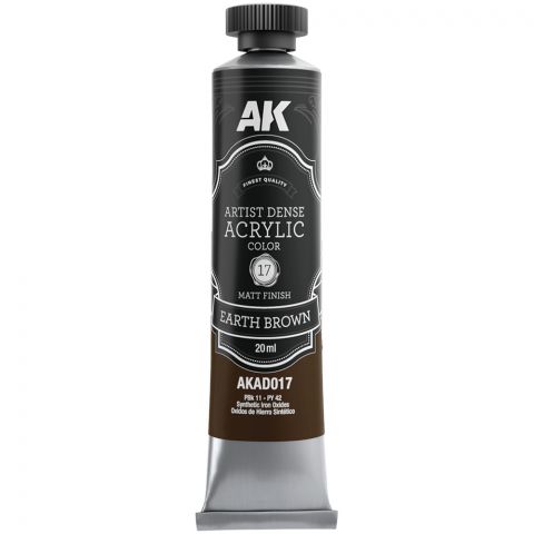 Краска AK Artistic Dense Acrylic: Earth Brown AKAD017