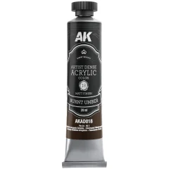 Краска AK Artistic Dense Acrylic: Burnt Umber AKAD018