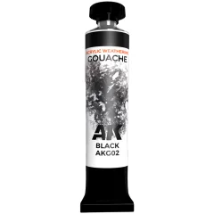 Краска AK Interactive Gouache: Black AKG02 (20 мл)