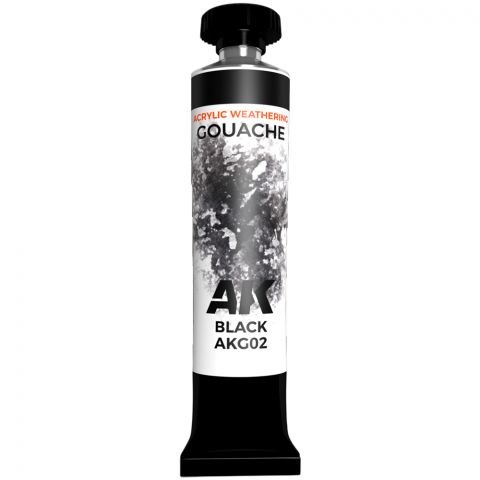 Краска AK Interactive Gouache: Black AKG02 (20 мл)