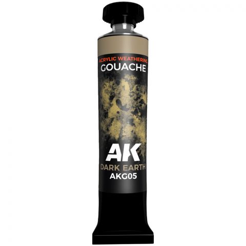 Краска AK Interactive Gouache: Dark Earth AKG05 (20 мл)