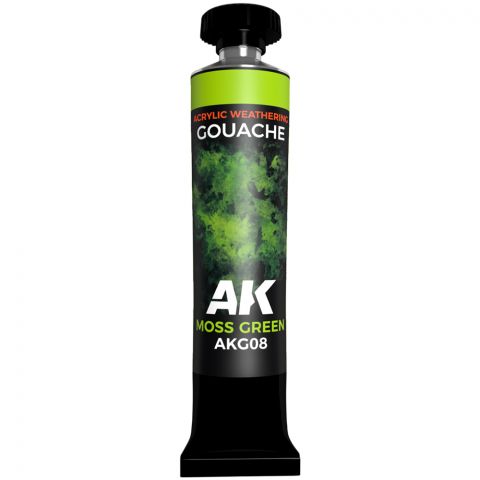 Краска AK Interactive Gouache: Moss Green AKG08 (20 мл)