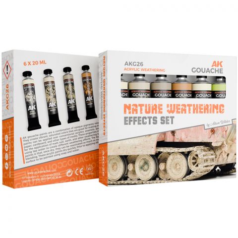 Набор красок AK Interactive Gouache: Nature Weathering Effects Set AKG26