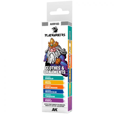 Набор маркеров AK Interactive Playmarkers: Clothes & Ornaments AKM103