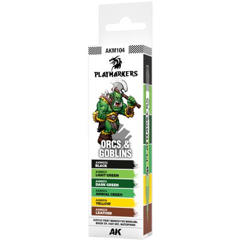 Набор маркеров AK Interactive Playmarkers: Orcs & Goblins AKM104