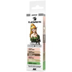Набор маркеров AK Interactive Playmarkers: Skins & Flesh Tones AKM107