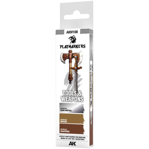 Набор маркеров AK Interactive Playmarkers: Tools & Weapons AKM108