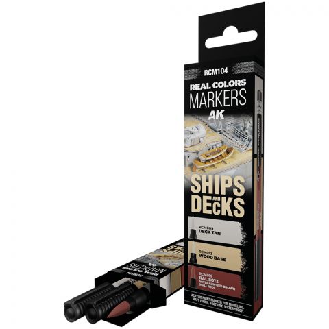 Набор маркеров AK Interactive Real Colors: Ships and Decks RCM104
