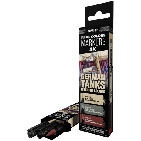 Набор маркеров AK Interactive Real Colors: German Tanks Interior Colors RCM107