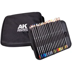 Набор карандашей AK Interactive: Weathering Pencils Full Range Cloth Case with a Zipper AK10050