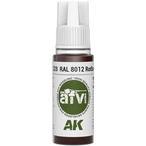 Краска AK Interactive AFV: RAL 8012 Rotbraun AK11328 (18 мл)