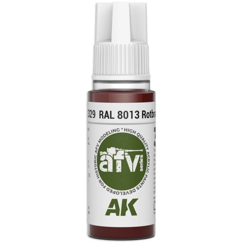 Краска AK Interactive AFV: RAL 8013 Rotbraun AK11329 (18 мл)