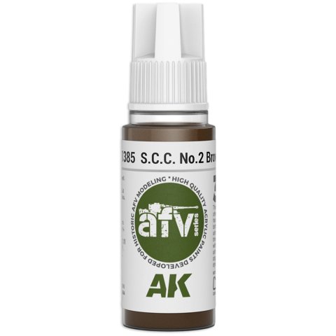 Краска AK Interactive AFV: S.C.C. No.2 Brown AK11385 (18 мл)
