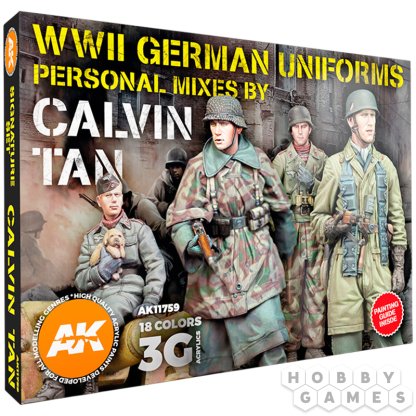 Набор красок AK Interactive: WWII German Uniforms. Personal Mixes by Calvin Tan AK11759 (18 мл)