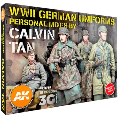 Набор красок AK Interactive: WWII German Uniforms. Personal Mixes by Calvin Tan AK11759 (18 мл)