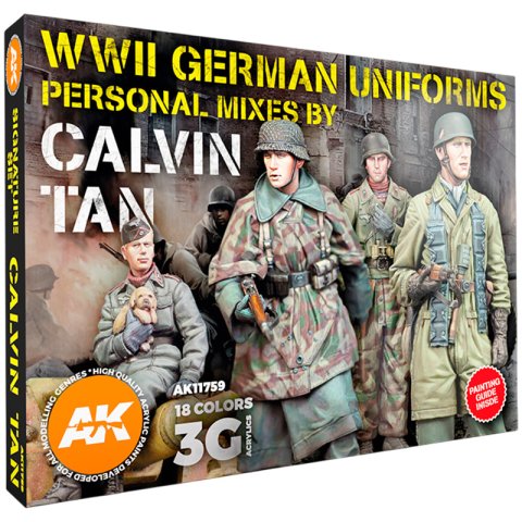 Набор красок AK Interactive: WWII German Uniforms. Personal Mixes by Calvin Tan AK11759 (18 мл)