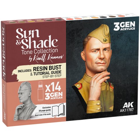 Набор красок AK Interactive: Sun & Shade Tone Collection by Kirill Kanaev AK11787 (18 мл)
