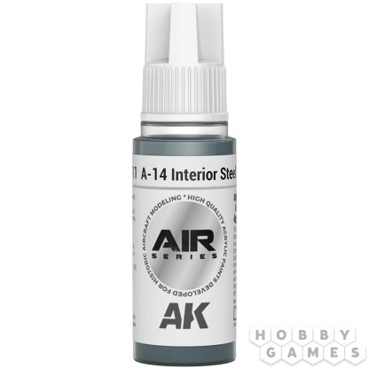 Краска AK Interactive AIR: A-14 Interior Steel Grey AK11911 (18 мл)