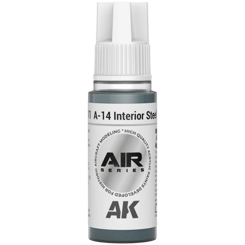 Краска AK Interactive AIR: A-14 Interior Steel Grey AK11911 (18 мл)