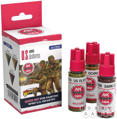 Набор красок AK Interactive Quick Gen: U.S. WWII Uniforms AK17505 фото 2