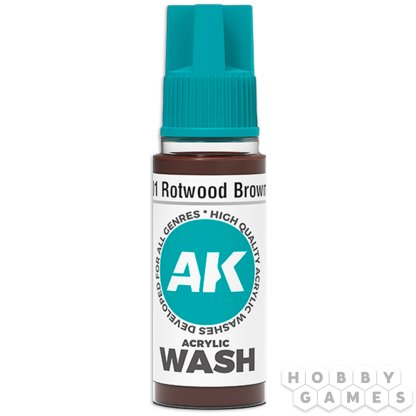 Краска AK Interactive Acrylic Washes: Rotwood Brown Wash AK19301 (18 мл)