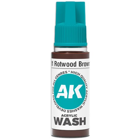 Краска AK Interactive Acrylic Washes: Rotwood Brown Wash AK19301 (18 мл)