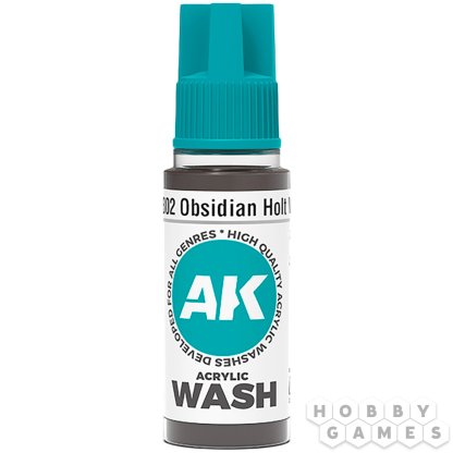 Краска AK Interactive Acrylic Wash: Obsidian Holt Wash AK19302 (18 мл)