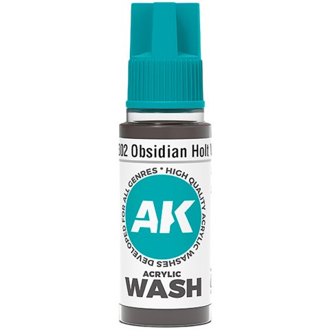 Краска AK Interactive Acrylic Wash: Obsidian Holt Wash AK19302 (18 мл)