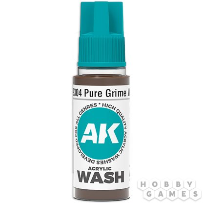 Краска AK Interactive Acrylic Washes: Pure Grime Wash AK19304 (18 мл)