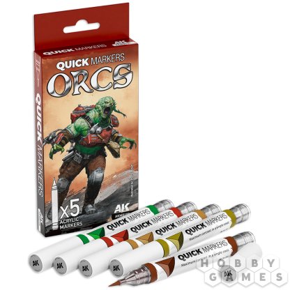 Набор маркеров AK Interactive Quick Markers Orcs AKMQ106
