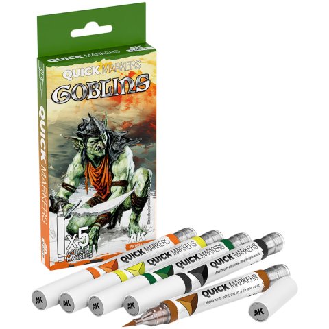 Набор маркеров AK Interactive Quick Marker: Goblins AKMQ108