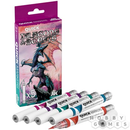 Набор маркеров AK Interactive Quick Marker: Dragons &amp; Beasts AKMQ109