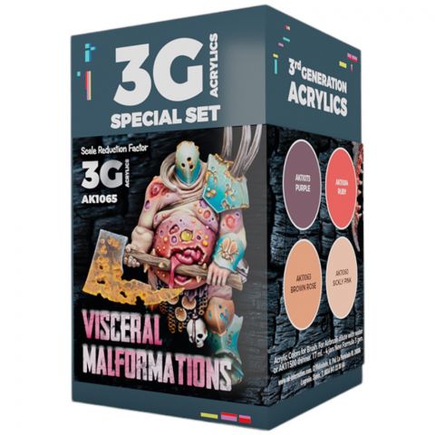 Набор красок AK Interactive Wargame Color: Visceral Malformations AK1065