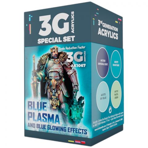 Набор красок AK Interactive Wargame Color: Blue Plasma and Glowing Effects AK1067
