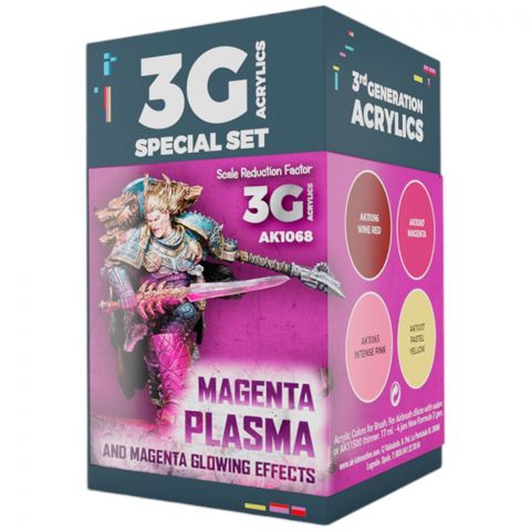 Набор красок AK Interactive Wargame Color: Magenta Plasma and Glowing Effects AK1068