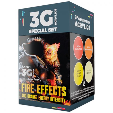 Набор красок AK Interactive Wargame Color: Fire Effects AK1071