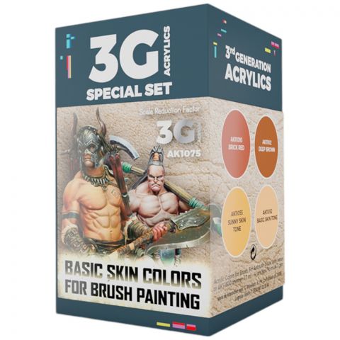 Набор красок AK Interactive Wargame Color: Basic Skin Colors AK1075