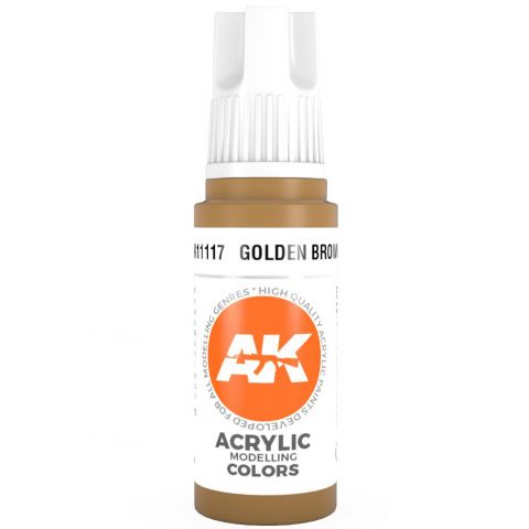 Краска AK Interactive Standard: Golden Brown AK11117 (17 мл)