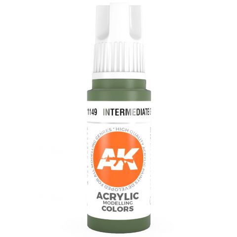 Краска AK Interactive Standard: Intermediate Green AK11149 (17 мл)