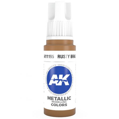 Краска AK Interactive Metallic: Rusty Brass AK11195 (17 мл)