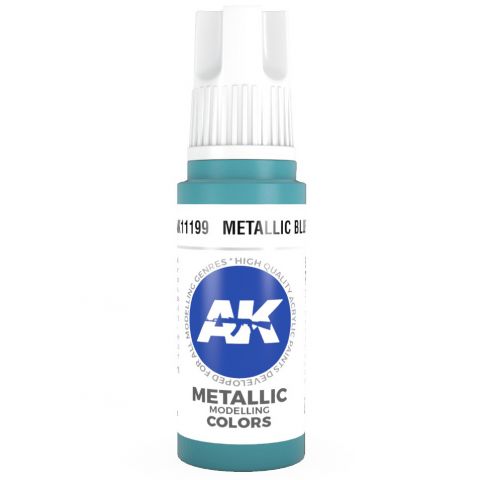 Краска AK Interactive Metallic: Metallic Blue AK11199 (17 мл)
