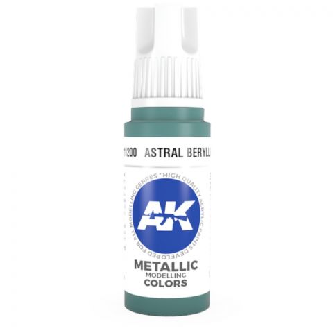 Краска AK Interactive Metallic: Astral Beryllium AK11200 (17 мл)