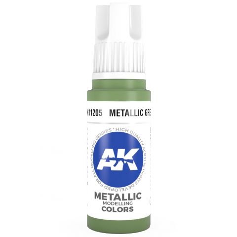 Краска AK Interactive Metallic: Metallic Green AK11205 (17 мл)